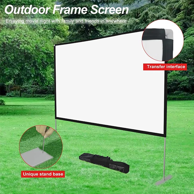 U.s. U.k. Germany Warehouse Projector 100inch 16 9 4k 3d Hd Wholesale Outdoor Travel Projector Screen Portable Projection Screen