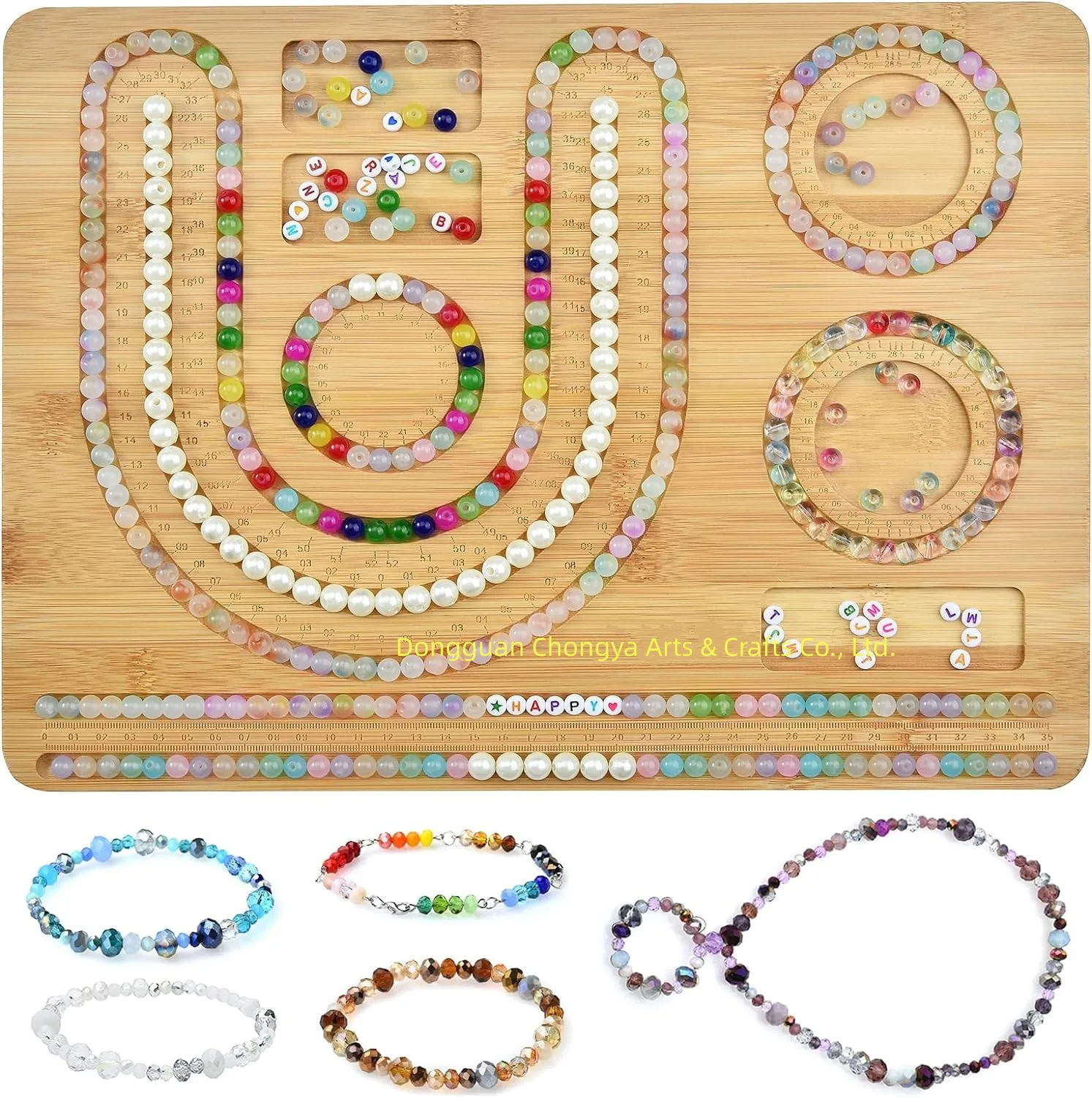 Bamboo Combo Beading Board for Jewelry Bracelets Necklaces Making Bamboo Bead Design Board for Jewelry Making Beading Mats Trays