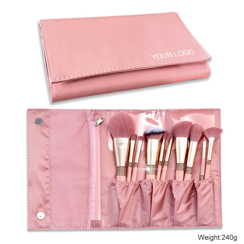 private label themed vegan makeup brush sets with belt bag premium 7 piece 24 piece double sided makeup brush set