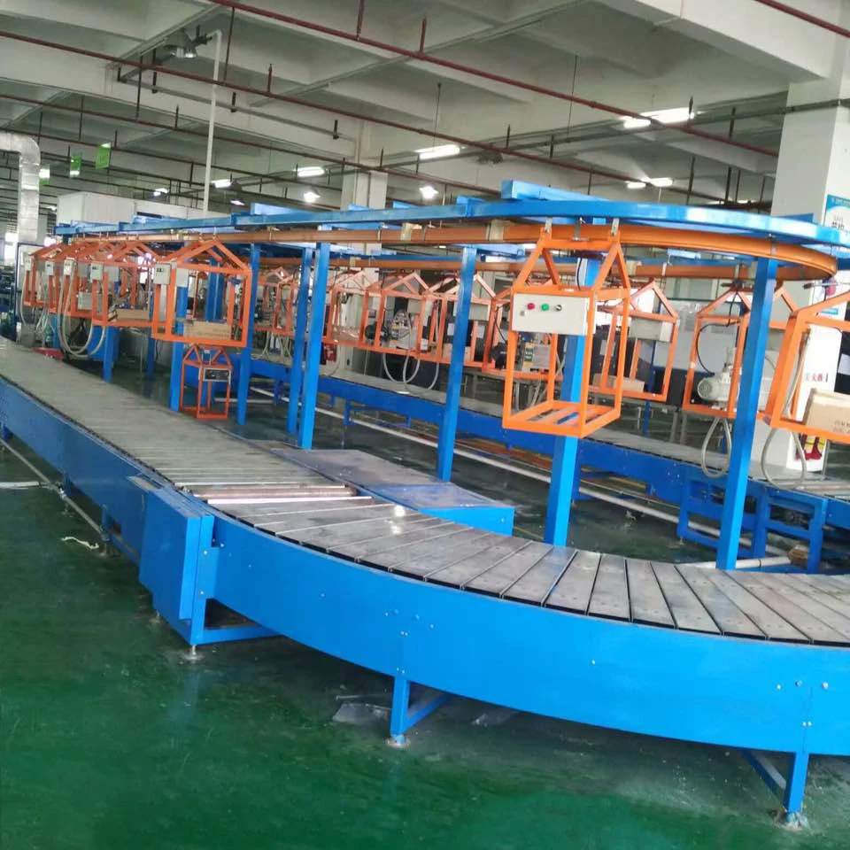 Stainless steel conveyor chain with small work table
