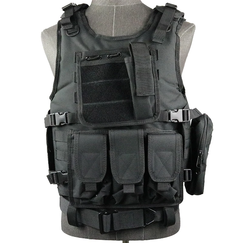 High Quality  Adjustable Backpack Vest With Magazine Medical Pouch Interphone Louch Waist Belt