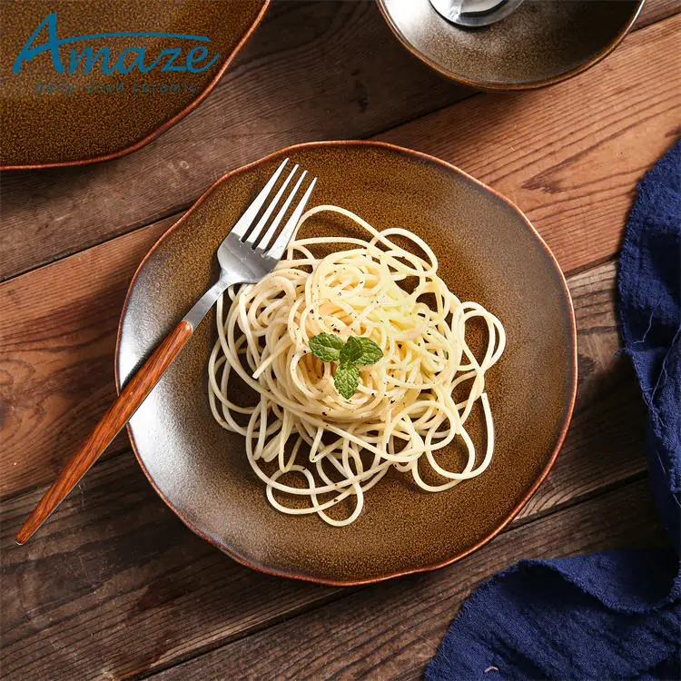 Sale by bulk cheap vintage kitchen custom porcelain dining plate sets dinnerware ceramic dishes plates