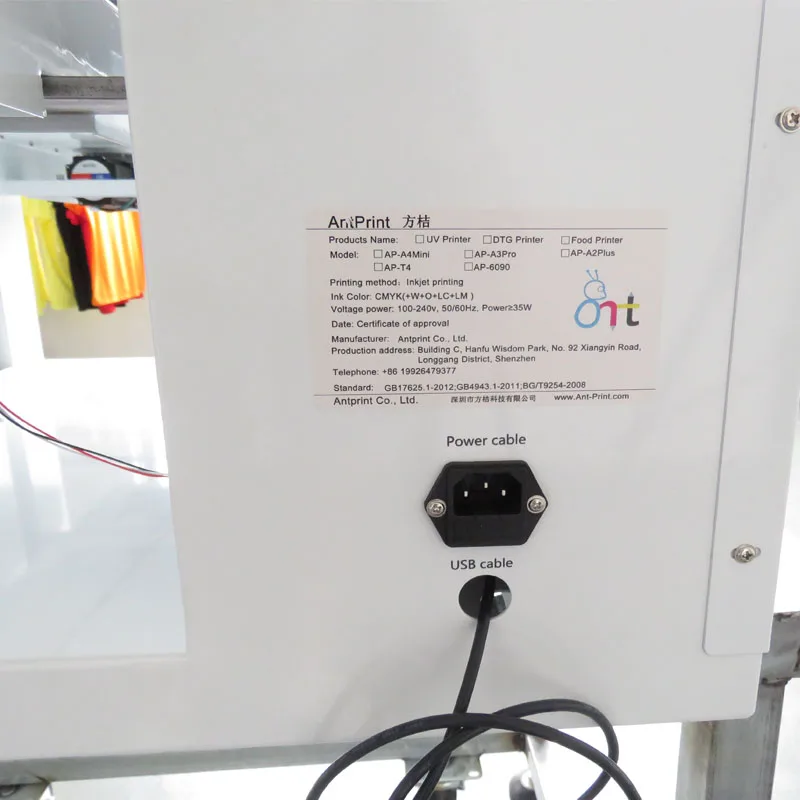 2022 Popular a2 dtf printer 2 tshirt platens printer printing machine with logo custom logo printed also for socks hat bags etc.