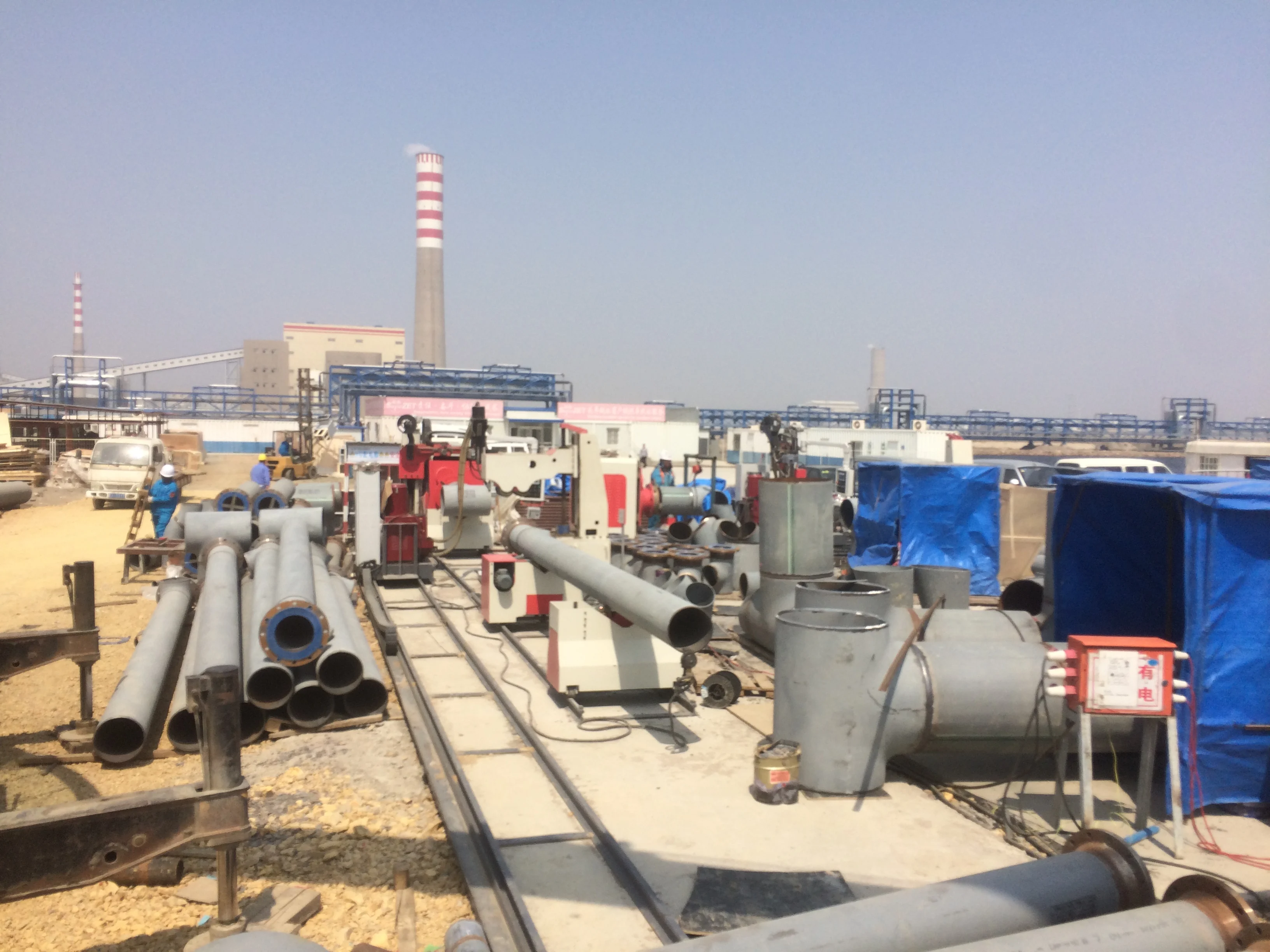 Piping and Flange Fit Up Machine; Piping and Flange Fit up & Tack Welding Machine