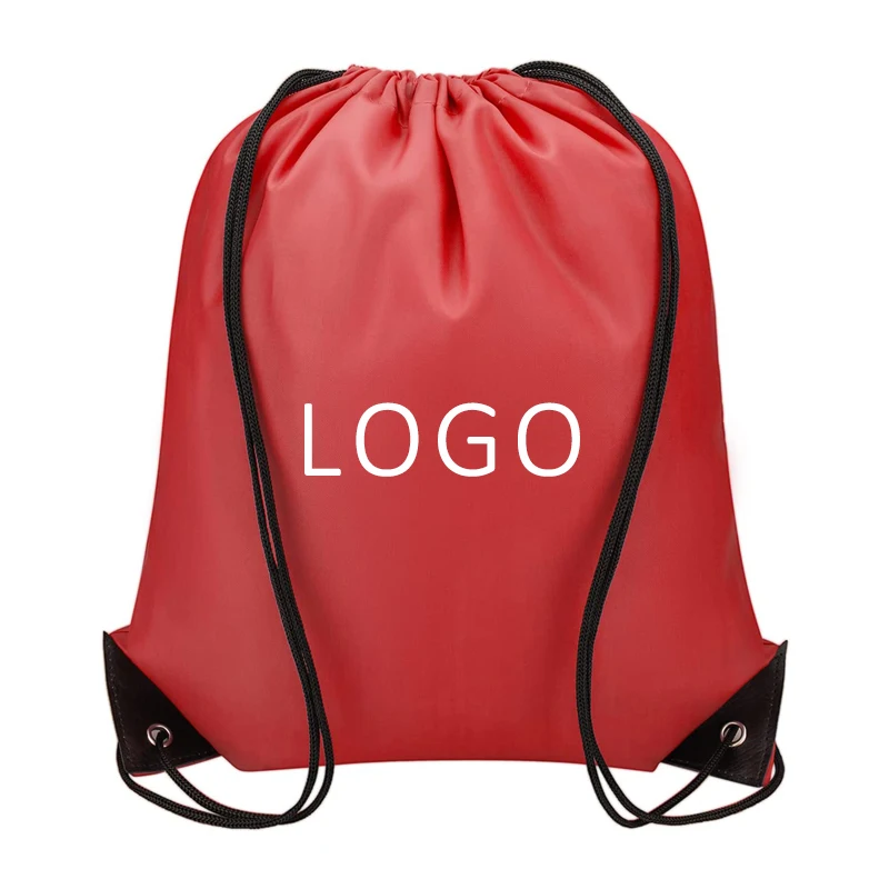 Wholesale Promotional Custom Waterproof Gym Draw String Polyester Bags Sport Nylon Backpack Drawstring Bag