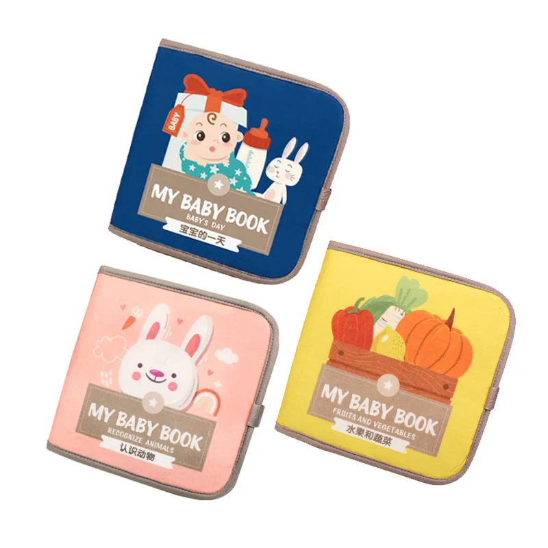 Baby Early Education Interactive Fabric Toys Soft Felt Cloth Book Toddlers Activity Infant Busy board Girl Baby Boy Quiet Book