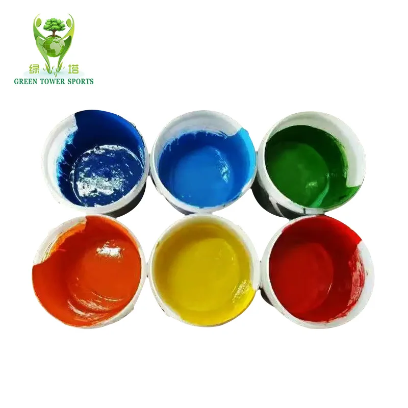 OEM Outdoor Tennis Basketball Court Badminton Court Acrylic And Polyurethane Portable PU Rubber Running Track