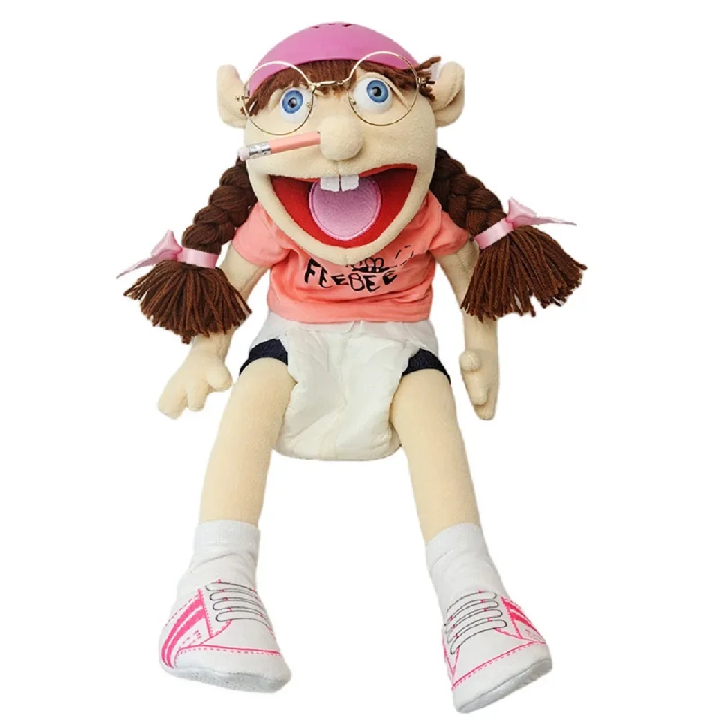Game Jeffy Hand Puppet Doll Toy Talk Show Roleplay Movable Mouth Props Chef Police Prince Dad Mom Penelope Cody Junior Joseph