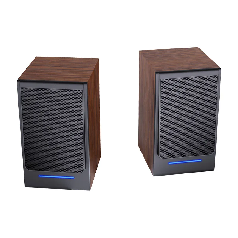Wooden Enclosure Cabinet Multimedia Powered Desktop Bookshelf Computer Speakers HIFI Stereo Retro Speakers