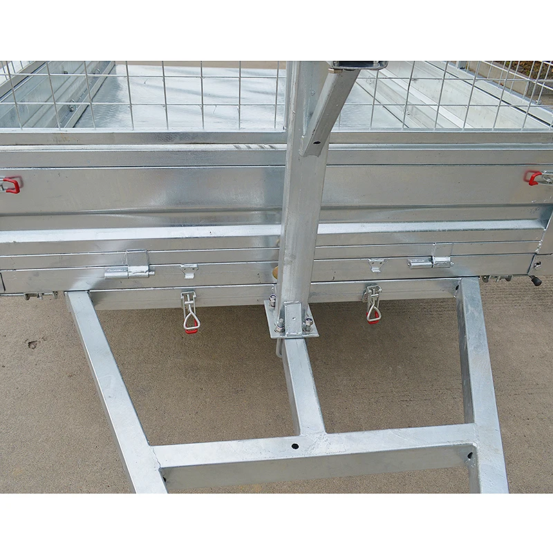 
GINO 4x4 Utility Single Axle Trailers Bolted for Fast Food Sales Equipped 