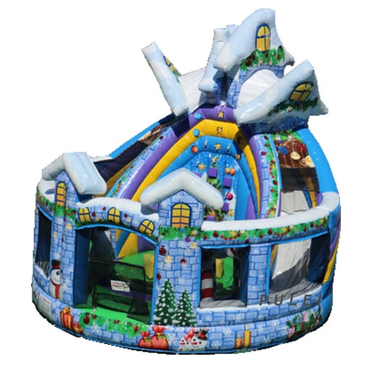 Winter wonderland Christmas inflatable fun city, inflatable jumping castle for promotion