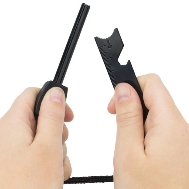 KongBo High Quality Emergency Magnesium Fire Starter Flint Rod With Ruler for Outdoor Hiking