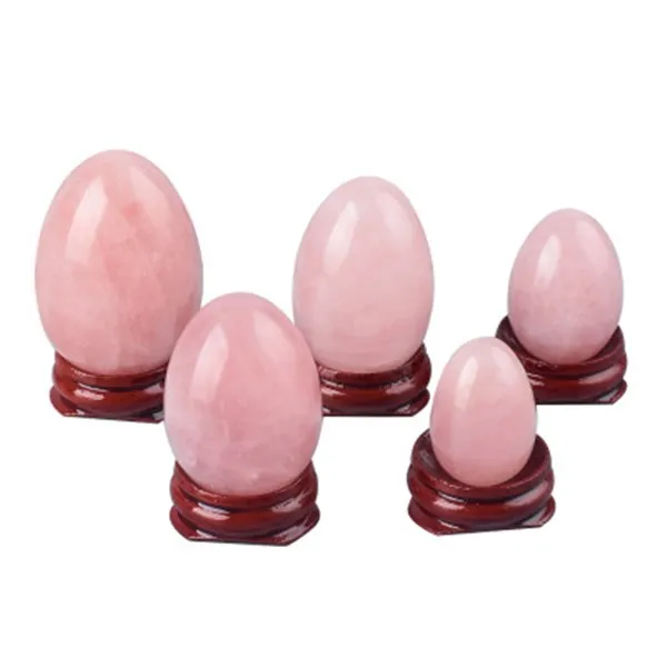 
Ready To Ship Undrilled Yoni Healing Stone Eggs Natural Rose Quartz Kegel Jade Yoni Eggs for Women Vaginal Exercise 