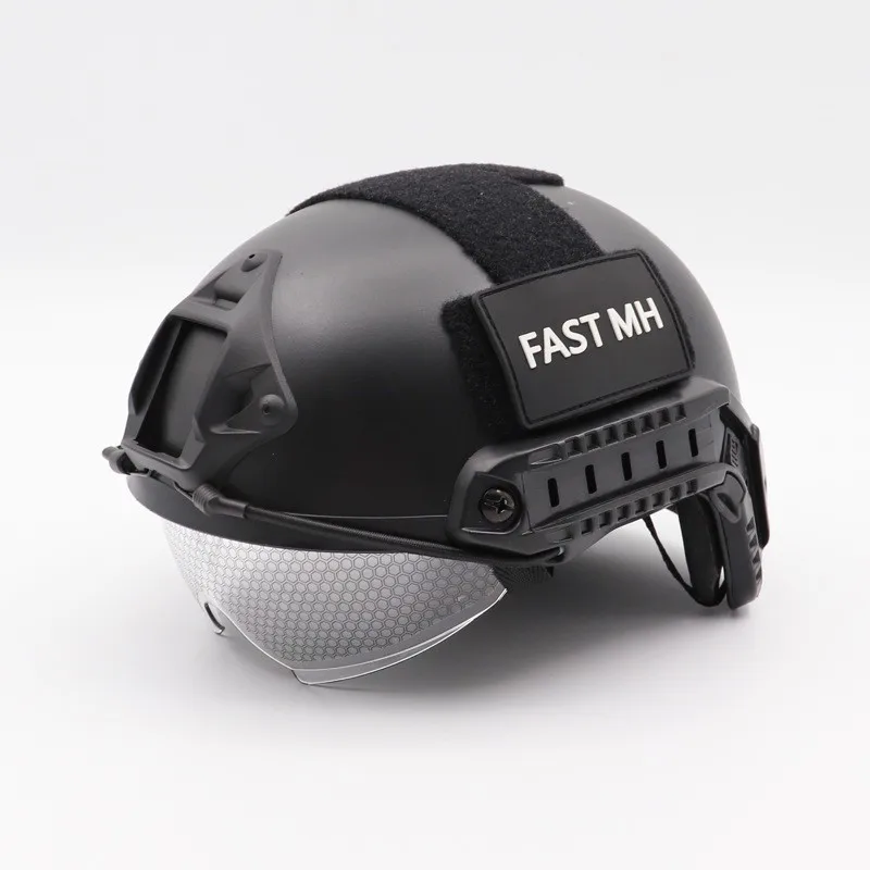 fast MH tactical helmet open face helmet abs safety helmet With eyepiece