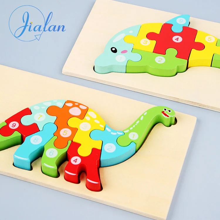 Montessori Educational Toys Early Education Enlightenment3D Wooden Puzzle Wood Kid Toys 3D Puzzle For Kids