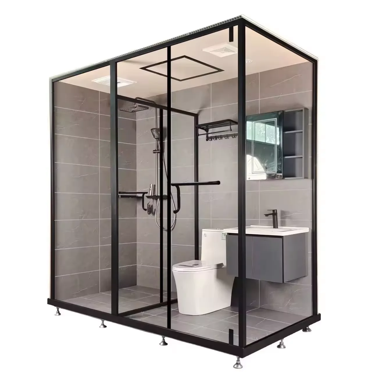 Home Hotel Bathroom Prefab Modular Pod Prefabricated Units Shower Toilet Cabin