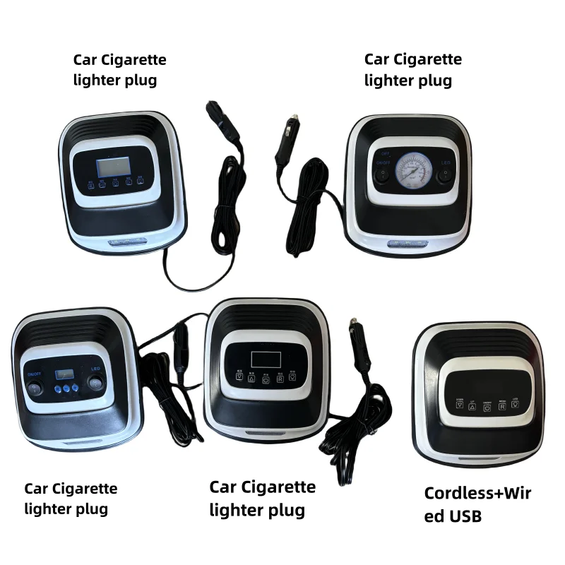 Portable DC 12v Wireless Electric Air Compressor Pump Tire Inflator with Led Light for Car Bicycles Motorcycle