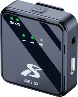 Sx63 1 to 2 professional Lavalier Microphone Wireless Lapel Microphone With Charging box for Phone Youtube record live