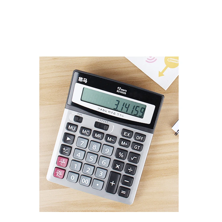 
Hot custom low price school office financial desktop simple calculator 12 digit solar calculator 