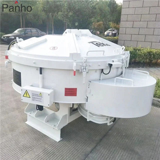 Factory supply 375L/600kgs small capacity Teka pan type electric cement mixers for ready-made concrete