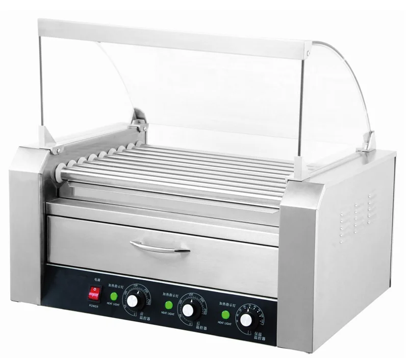 Stainless steel automatic sausage baking/hot dog machine for Internet Red