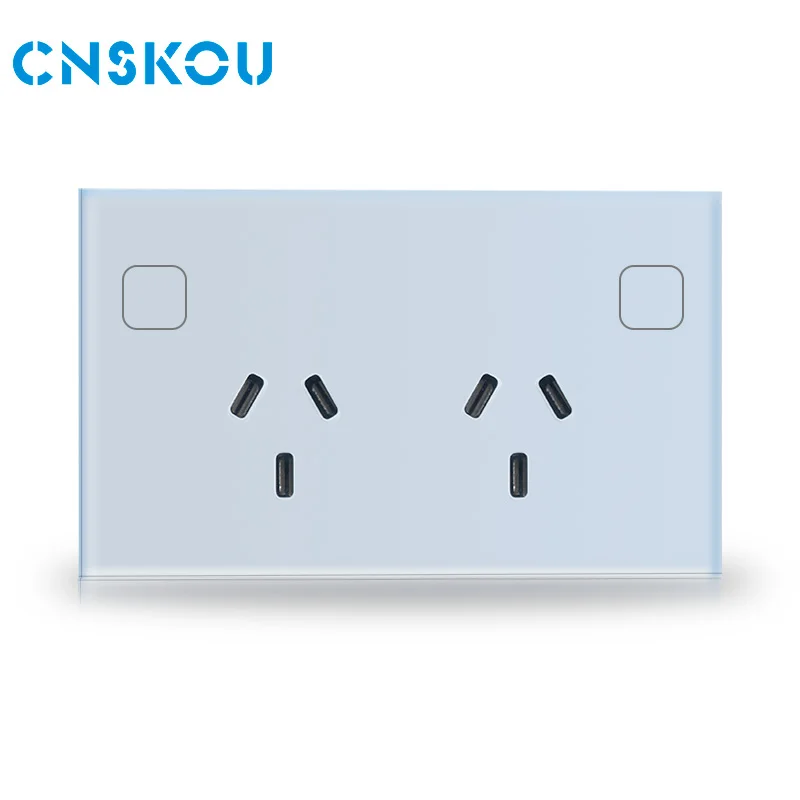 China Factory Socket Google Home Power Dimmer Tuya Wall Electrical Smart Sockets WiFi Touch Switch