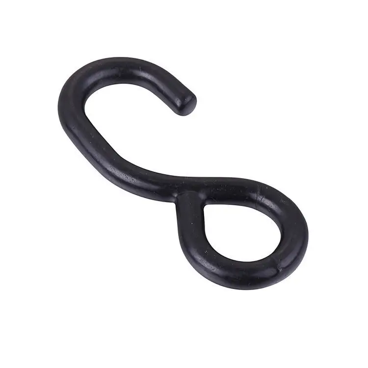 Black PVC coated  heavy duty S hooks different sizes swivel s-hooks