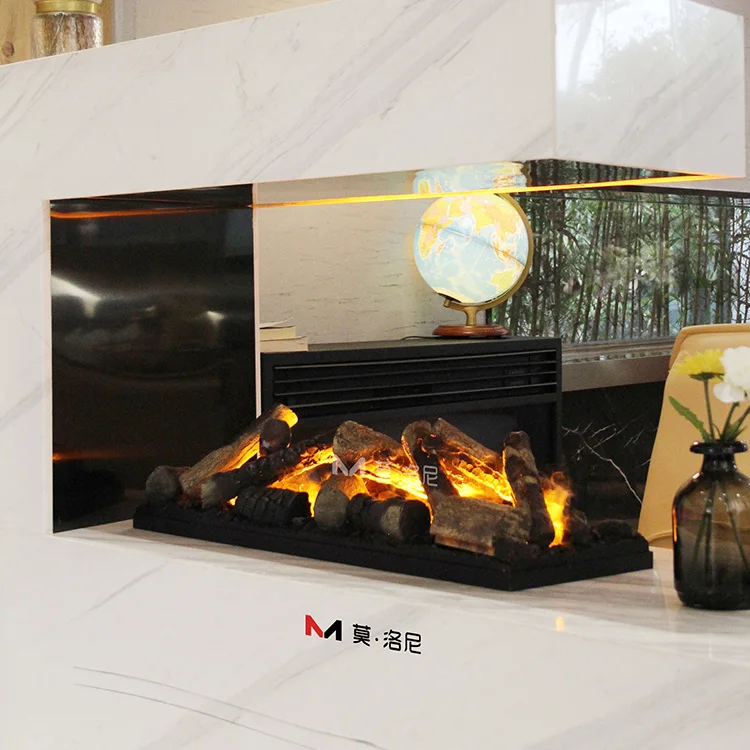 100inch 3000mm big length Pure decoration machine 220V Multi-Side View Illusion Of Fire Water Mist Electric Fireplace