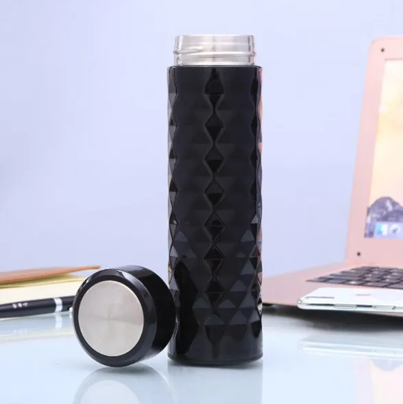 500ML Creative diamond patterned surface unisex car thermos flask