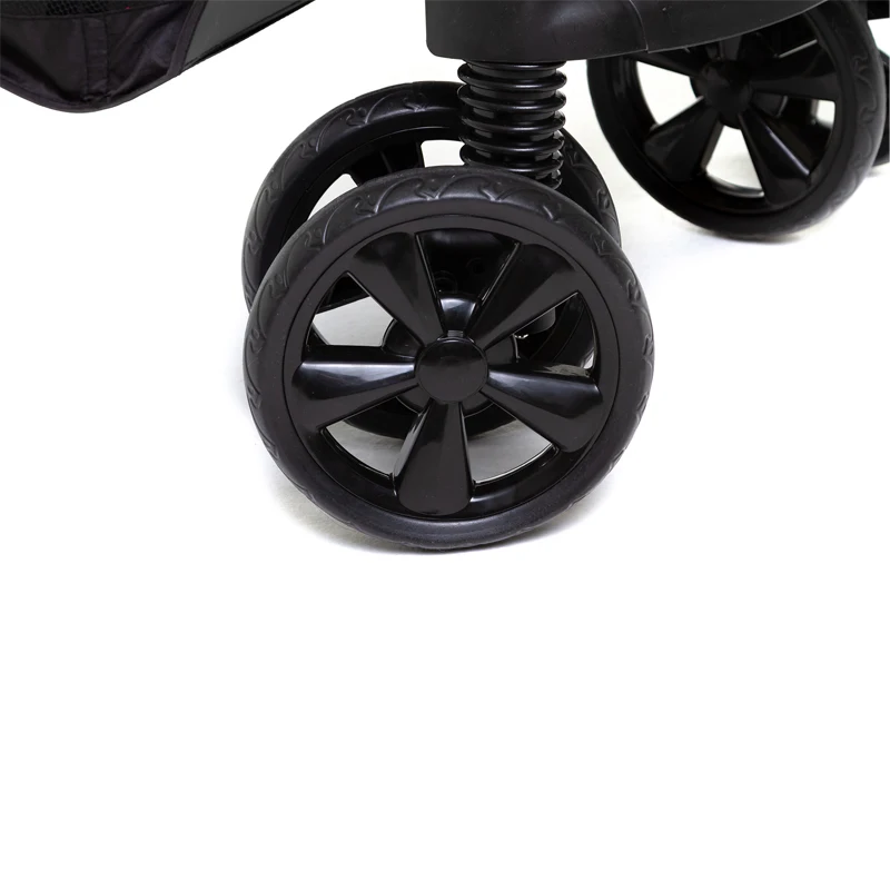 Anti-shock flat free tire modern design custom baby 3 stroller wheel producer