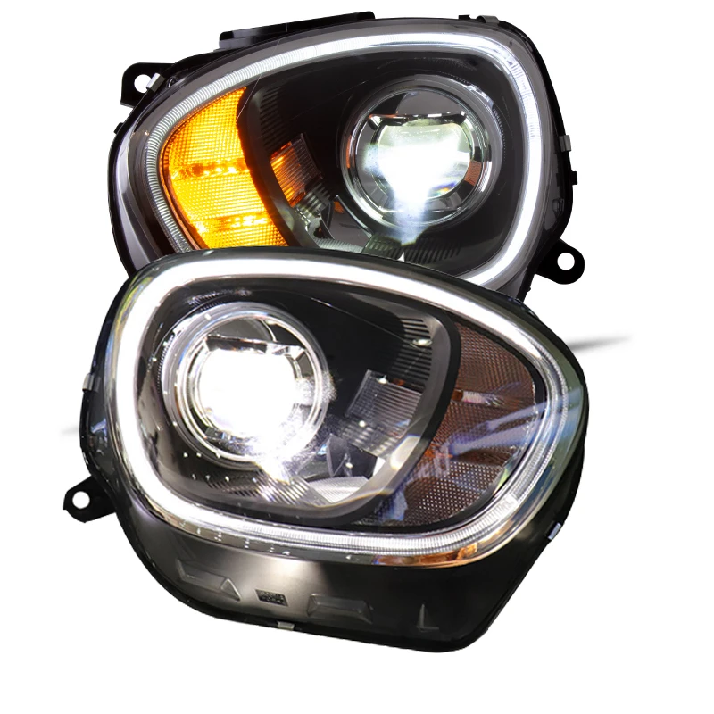 For BMW MINI Countryman Headlight 2017-2019 Mini F60 Front Lamp Bi-xenon Projector Len LED   DRL+LED High Low Beam+Turning