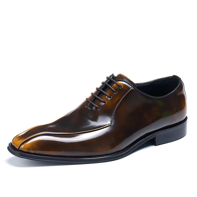 Men Dress Shoes Genuine Leather Luxury Formal Shoes For Men Dress Shoe With Vibram Rubber Outsole Chaussures En Cuir Pour Hommes