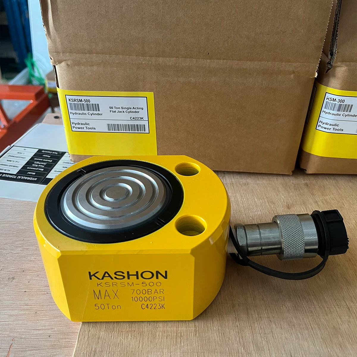 RSM-500,  50Ton  Lightweight Low Height Lift Hydraulic Cylinder Jack, With CE Certification