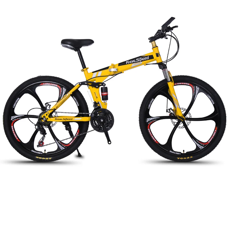 Manufacturers 26 inch 21 speed HIGH QUALITY full suspension frame aluminum Folding mountain bike bicycle