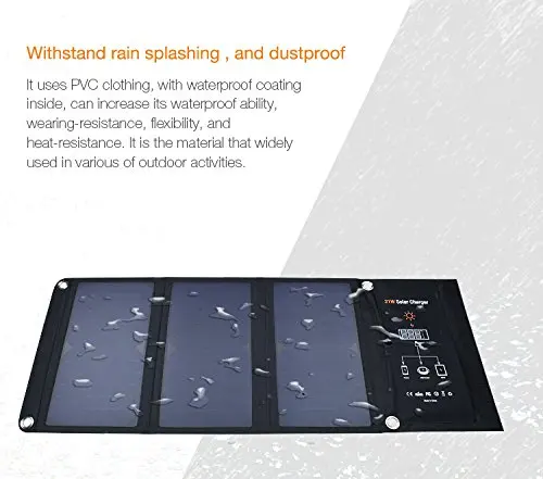  Универсальное складное солнечное зарядное устройство SUNPOWER с двойным USB 15 Вт высокоэффективное Cells15w высокая эффективность открытый солнечная панель складная