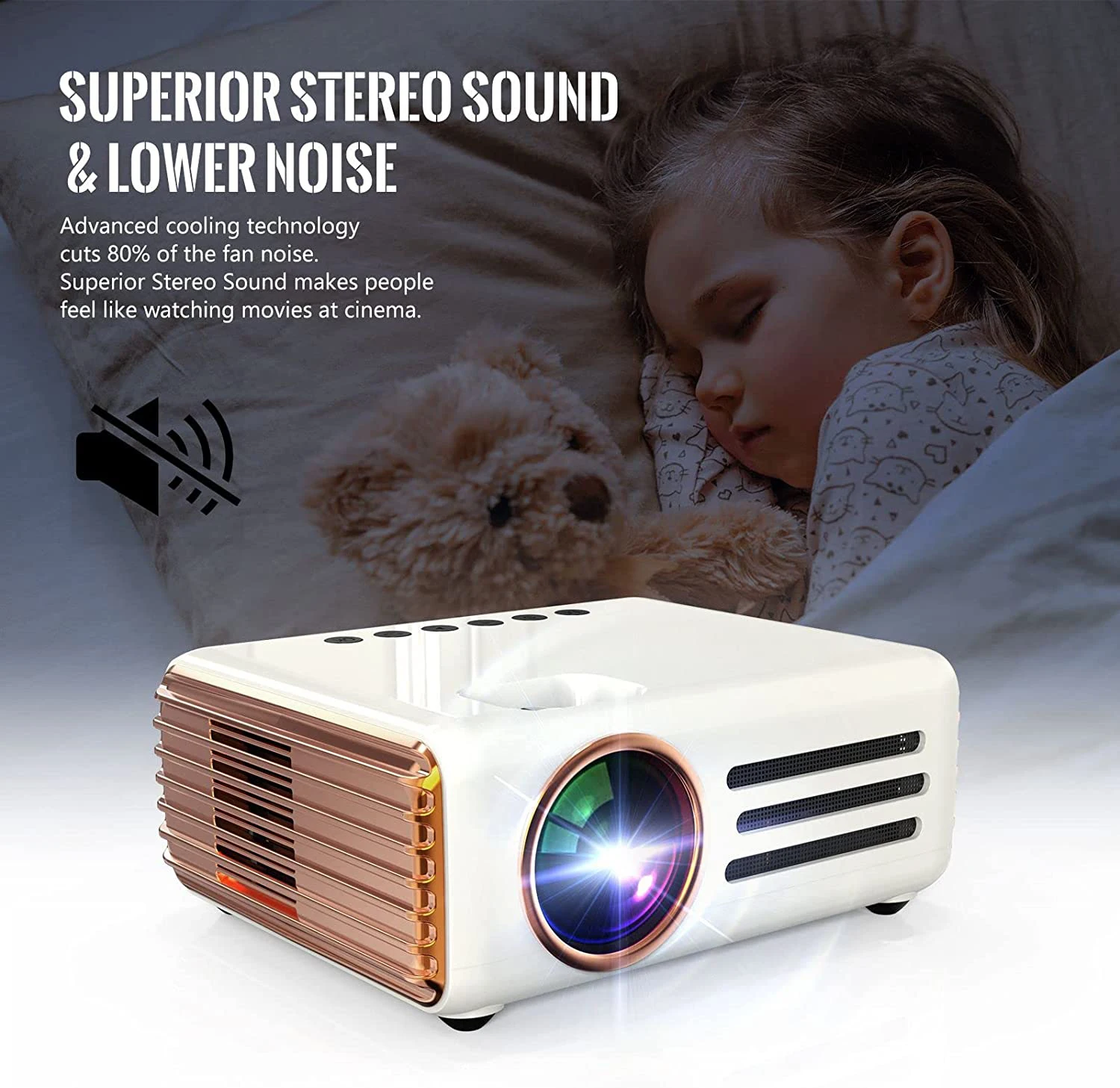 [2022 New Design Mini 1080P Projector] Factory OEM LCD LED Android 9.0 Full HD LED LCD Portable Home Theater Projector