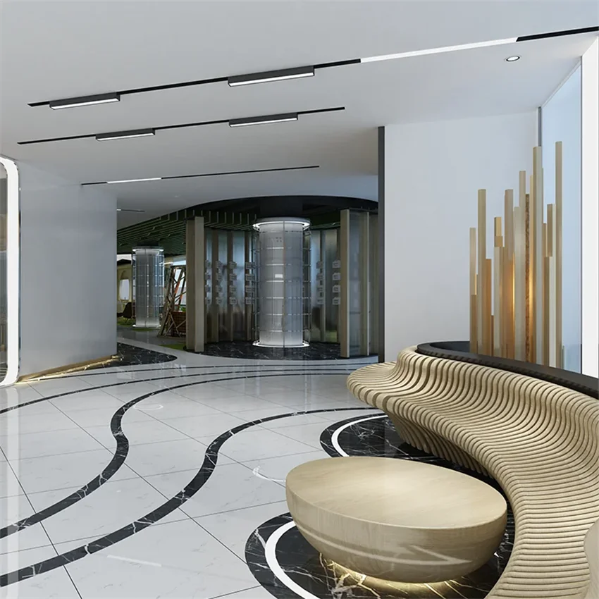 Ultra Thin Aluminum surface mounted magnetic slim led track light smart wifi APP control Rail system