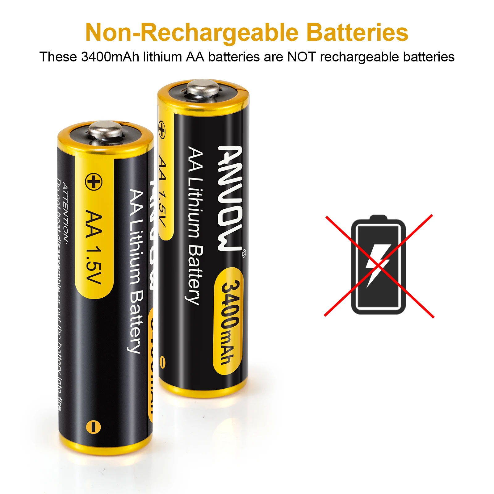 New Arrival Low Self-discharge Lithium Battery Size AA 3400mAh 1.5 Volt AA Lithium Batteries