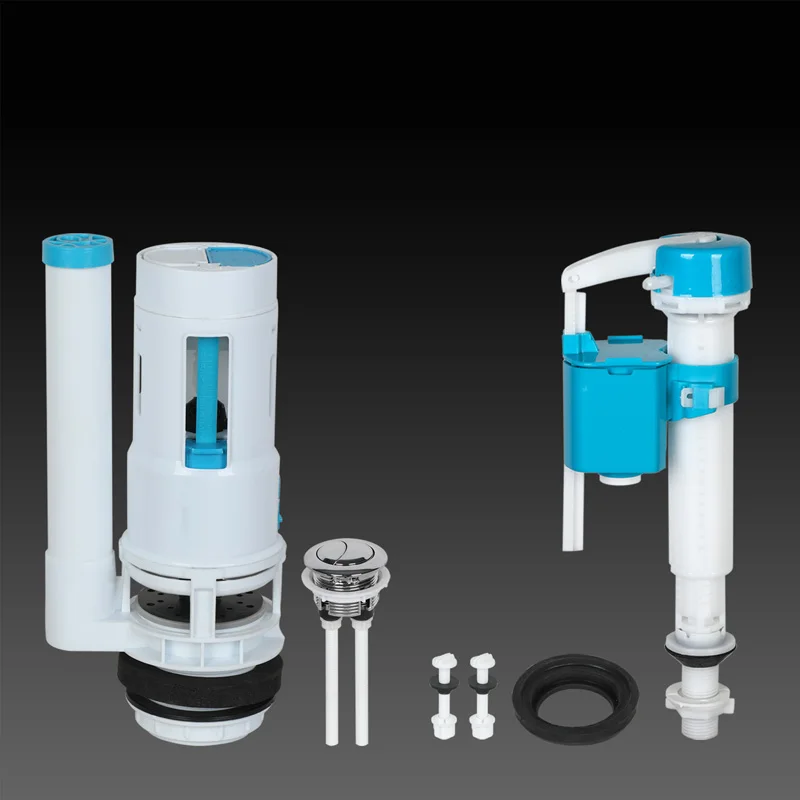 Toilet tank fittings KJ-313 two-piece PP high quality dual-flush toilet cistern fittings