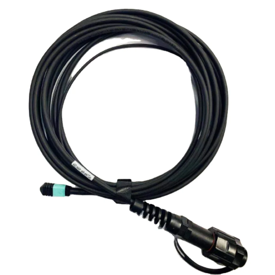 Waterproof FOJMP-MP-4MM 4 PAIR MULTI MODE FIBER JUMPER IP-MPO TO MPO-OCTIS 20FT MPO Fiber Optic Patch Cord