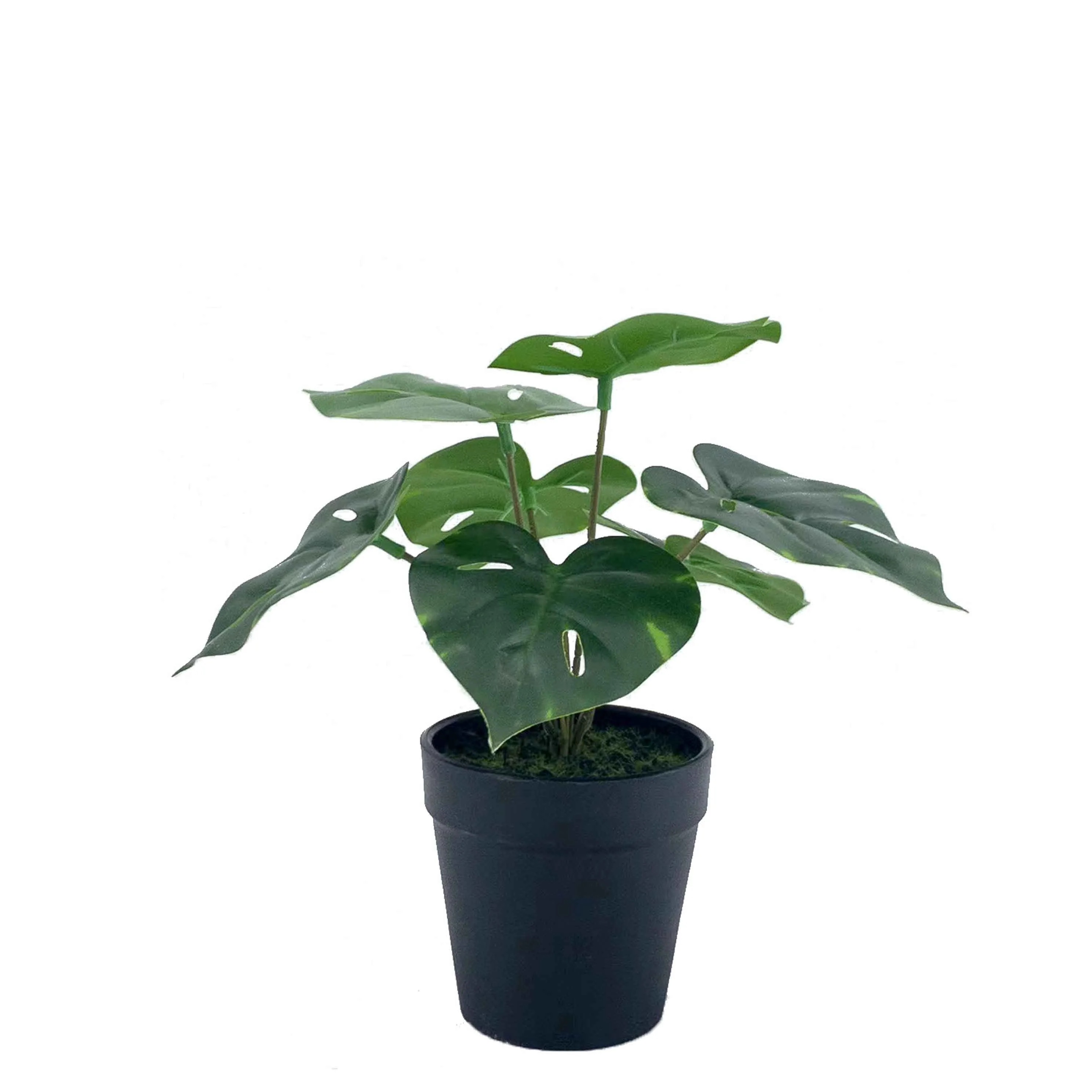 2022 Hot Sale High Quality Artificial Monstera Bonsai for Office Home Decoration Leaves Plants Plastic Artifical Plant Everyday