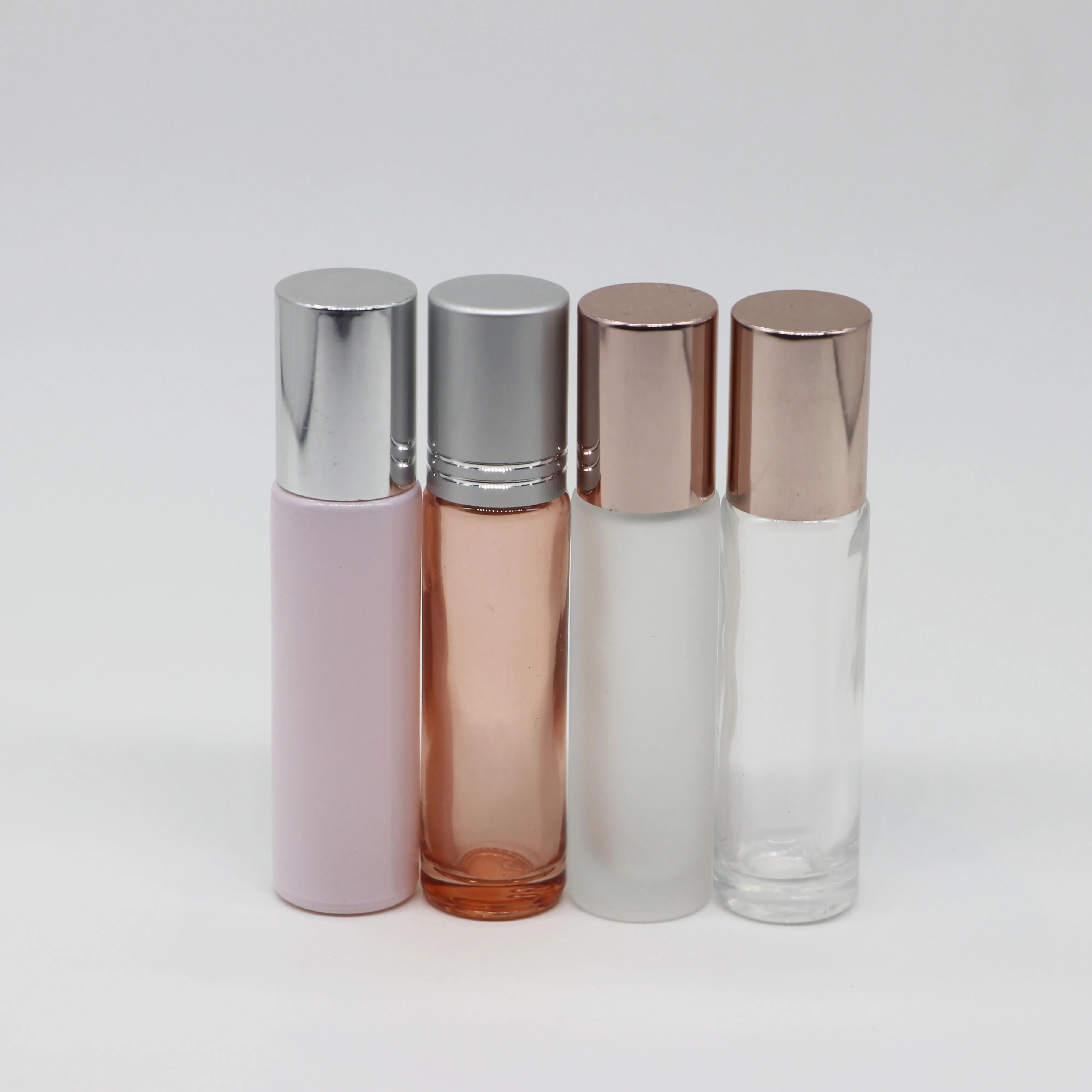 10ml 5ml Amber Glass Bottle Roll-on Bottles Small Lip Gloss Tube Roller Set Perfume Frosted Wholesale Roll Ball Bottle