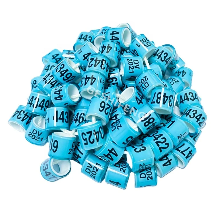 Тайваньское гоночное кольцо для голубей полностью пластиковое 8 мм Pegoen