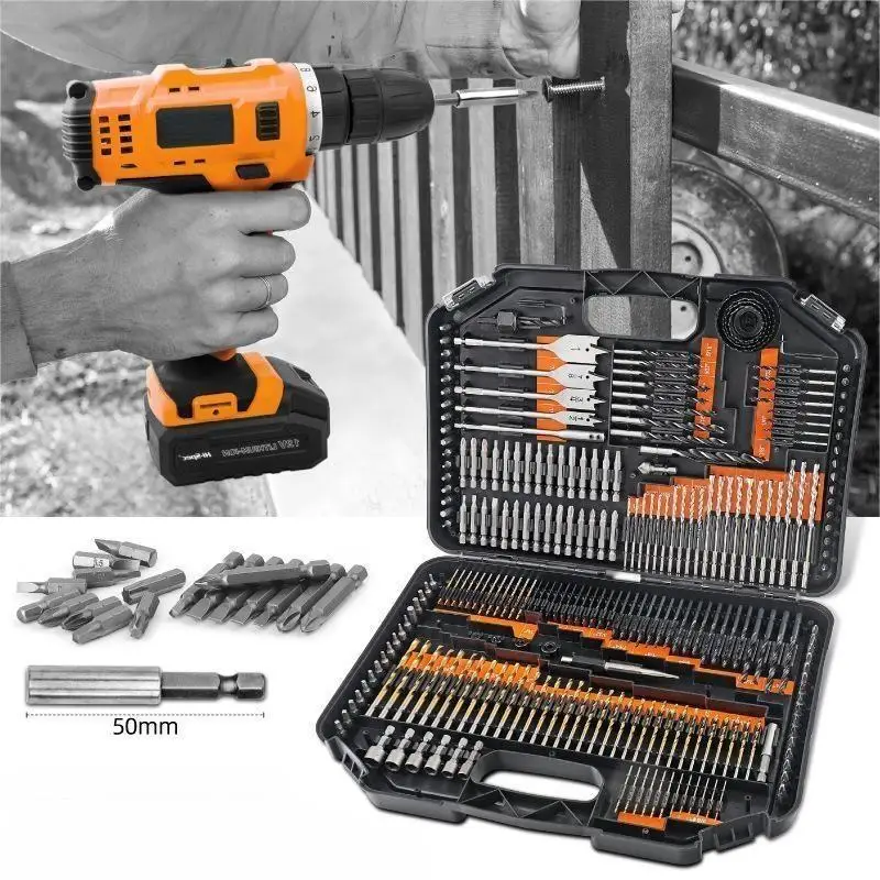 Multifunctional 246 pcs alloy steel twist bit woodworking metal electric combination kit set