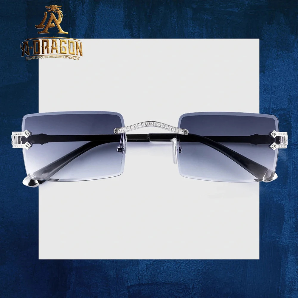 Fashion VVS Moissanite Diamond Passed Diamond Tester High Quality Eye Glasses For Men