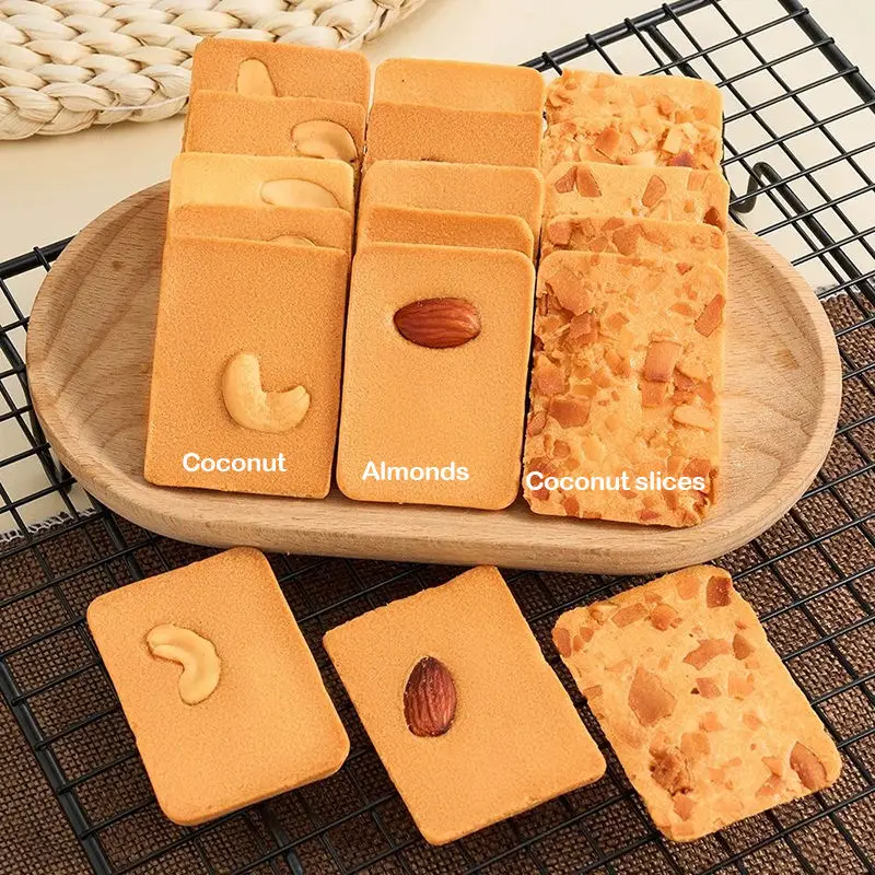 500g baked goods snacks vegetables banana sugar flavored mixed biscuits crispy walnut cracker nut cracker biscuits