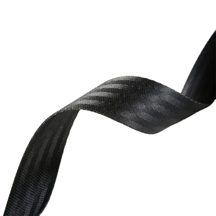 High Resistance Two Point Safety Belt Black Durable Woven Webbing Strap Car Seat Belt Harness for Automobile Accessories