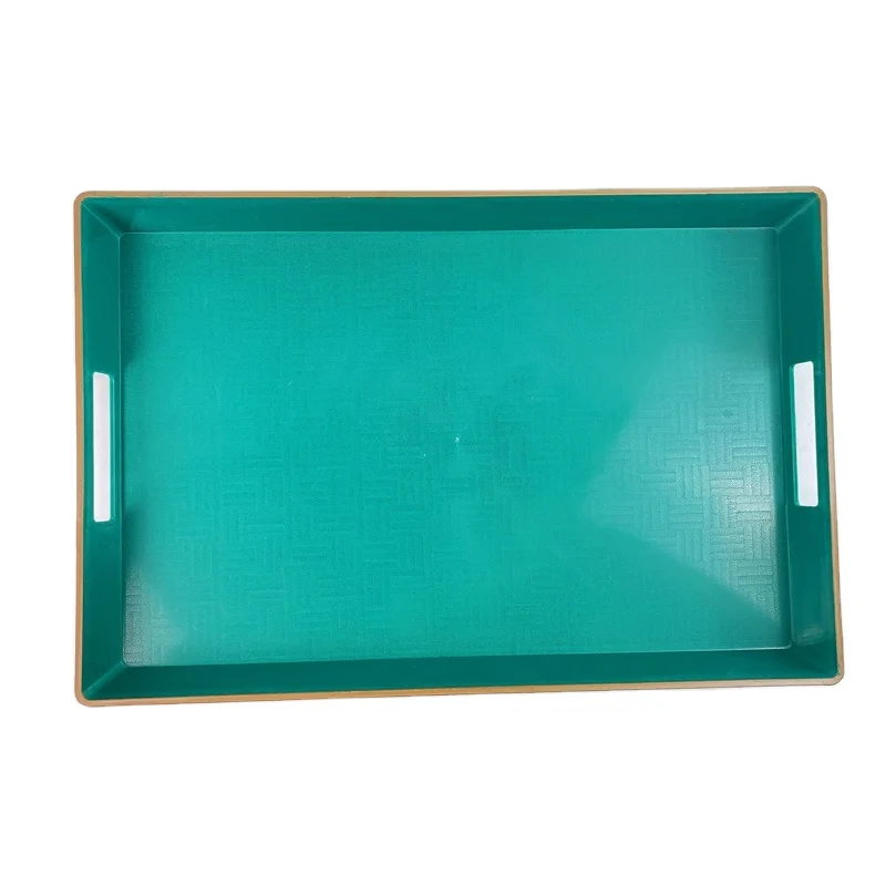 Wholesale Multicolor Rectangular Durable Plastic Serving Tray Bath Tray With Handle