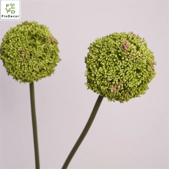New Arrival Artificial Sedum Ball Giant Allium Flowers Ball Green For Living Room Hotel Wedding Decoration