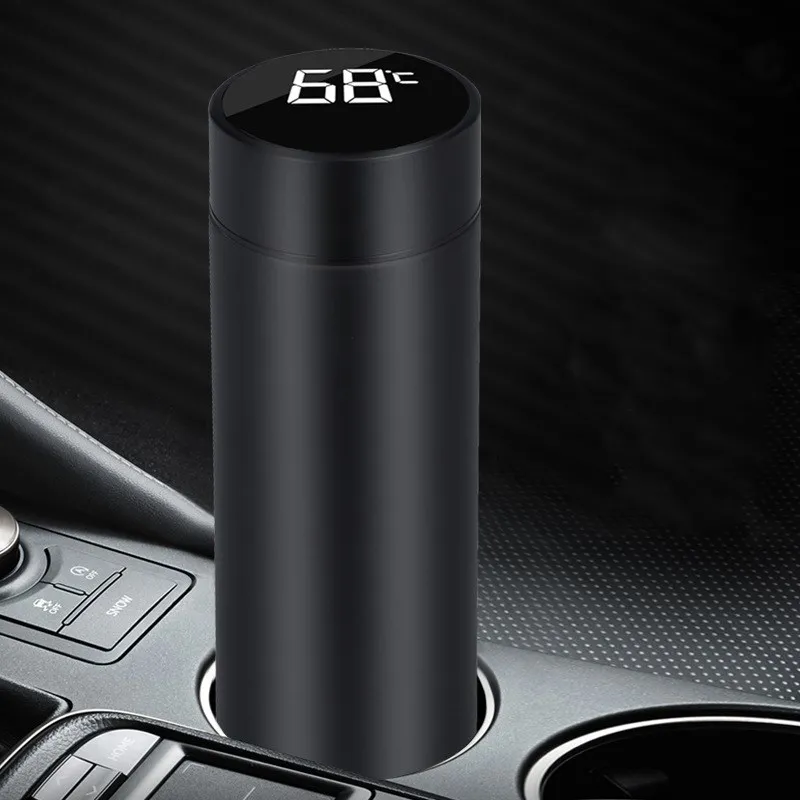 500ml Digital Temperature Display Smart Thermos Mugs 304 Stainless Steel Vacuum Flask Water Bottle Business Gift Custom Logo Cup